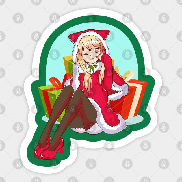 Christmas Anime Girl Sticker by creative